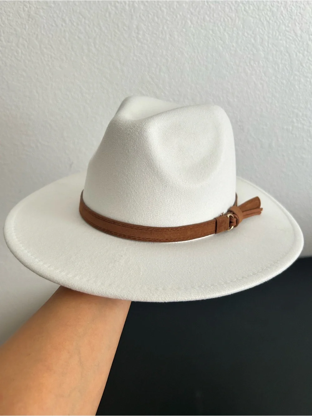 White Fedora Hat UNISEX